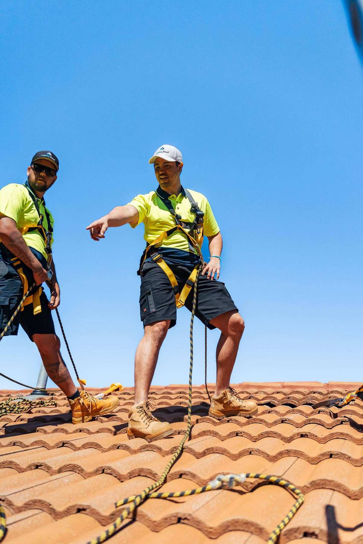 Leaky Roof team working on a Canberra rooftop